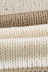 V-Neck Knitted Lantern Sleeve Pullover Sweater